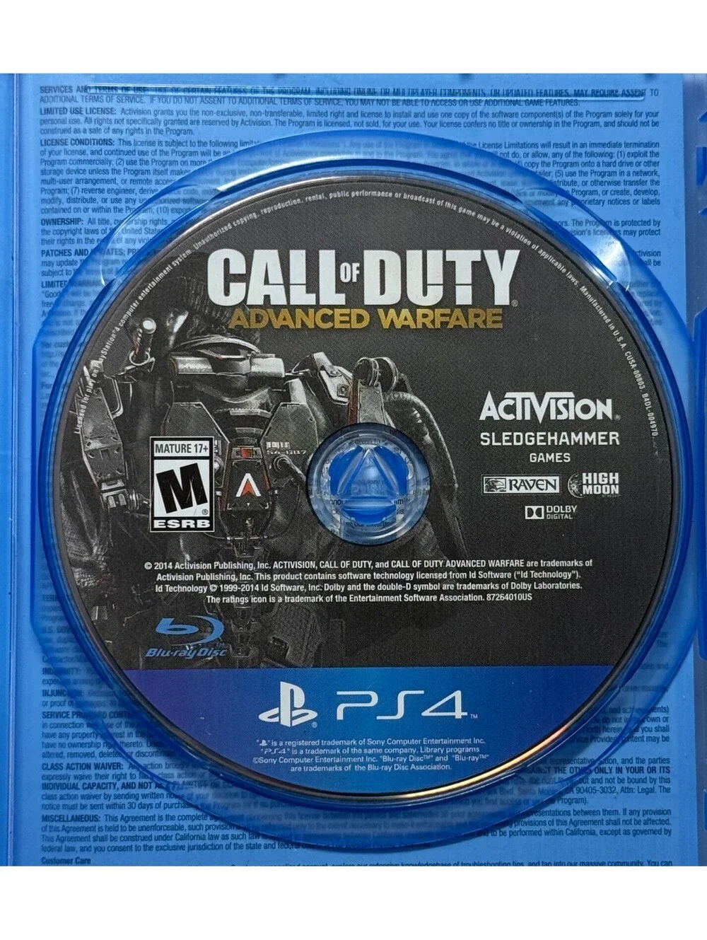 Call of Duty Advanced Warfare PS4 PlayStation 4 Complete Cib Activision